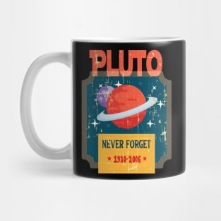 Funny Pluto Never Forget 1930-2006 - Never Forget Pluto Planet Funny Vintage Space Science Gift Mug